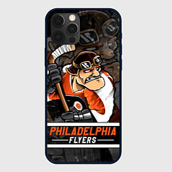 Чехол для iPhone 12 Pro Филадельфия Флайерз, Philadelphia Flyers, цвет: 3D-черный