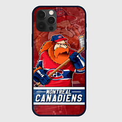 Чехол для iPhone 12 Pro Монреаль Канадиенс, Montreal Canadiens Маскот, цвет: 3D-черный