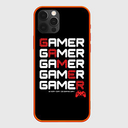 Чехол для iPhone 12 Pro GAMER - GAMER - GAMER, цвет: 3D-красный