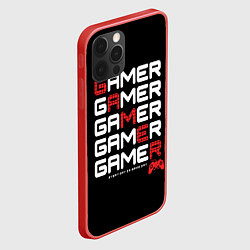 Чехол для iPhone 12 Pro GAMER - GAMER - GAMER, цвет: 3D-красный — фото 2