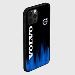 Чехол для iPhone 12 Pro Volvo синий огонь, цвет: 3D-черный — фото 2