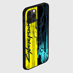 Чехол для iPhone 12 Pro CYBERPUNK 2077 Логотип, цвет: 3D-черный — фото 2