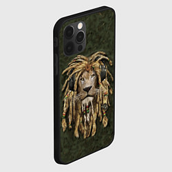Чехол для iPhone 12 Pro Лев в дредах, цвет: 3D-черный — фото 2