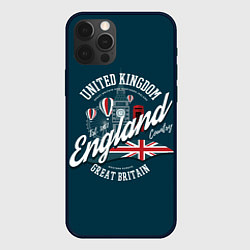 Чехол для iPhone 12 Pro Англия England, цвет: 3D-черный