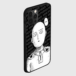 Чехол для iPhone 12 Pro One Punch Man - Сайтама Ванпанчмен, цвет: 3D-черный — фото 2