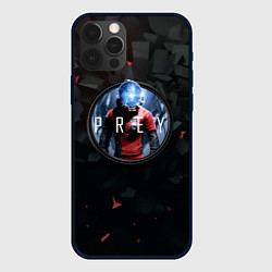 Чехол для iPhone 12 Pro Black logo Prey, цвет: 3D-черный