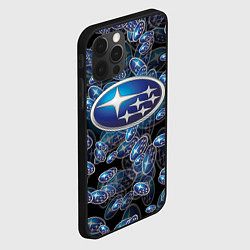 Чехол для iPhone 12 Pro SUBARU BIG LOGO PATTERN, цвет: 3D-черный — фото 2