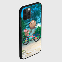 Чехол для iPhone 12 Pro Медведь на велосипеде, цвет: 3D-черный — фото 2