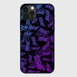 Чехол для iPhone 12 Pro STI NEON PATTERN, цвет: 3D-черный