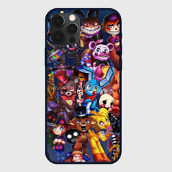 Чехол для iPhone 12 Pro Cute Fnaf Pattern, цвет: 3D-черный