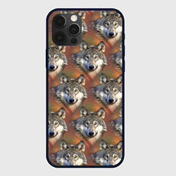 Чехол iPhone 12 Pro Волки Wolfs паттерн