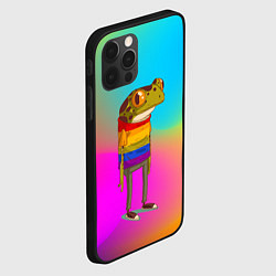 Чехол для iPhone 12 Pro Радужная лягушка Rainbow Frog, цвет: 3D-черный — фото 2