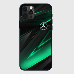 Чехол iPhone 12 Pro MERCEDES-BENZ AMG NEON STRIPES PETRONAS