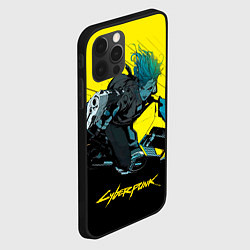 Чехол для iPhone 12 Pro Vi Ви на мотоцикле cyberpunk 2077, цвет: 3D-черный — фото 2