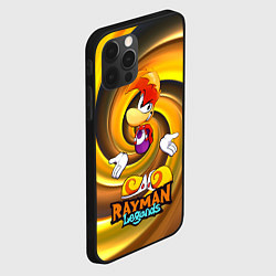 Чехол для iPhone 12 Pro Rayman Legends на фоне желтой спирали, цвет: 3D-черный — фото 2