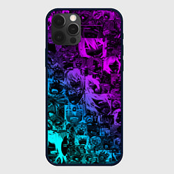 Чехол iPhone 12 Pro AHEGAO NEON GIRL НЕОНОВЫЙ АХЕГАО