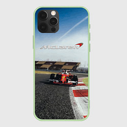 Чехол для iPhone 12 Pro McLaren F1 Racing Team, цвет: 3D-салатовый