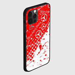 Чехол для iPhone 12 Pro Mercedes Паттерн Брызги красок, цвет: 3D-черный — фото 2