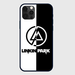 Чехол для iPhone 12 Pro Linkin Park ЧБ, цвет: 3D-черный