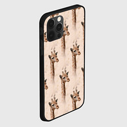 Чехол для iPhone 12 Pro Голова жирафа паттерн, цвет: 3D-черный — фото 2