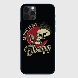 Чехол для iPhone 12 Pro Музыкотерапия, цвет: 3D-черный