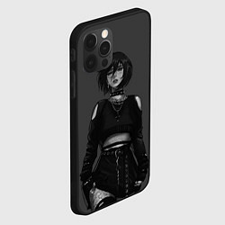 Чехол для iPhone 12 Pro Микаса в современном виде Атака титанов, цвет: 3D-черный — фото 2