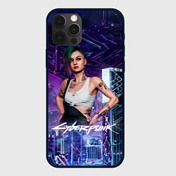 Чехол для iPhone 12 Pro Judy Cyberpunk2077 Джуди, цвет: 3D-черный