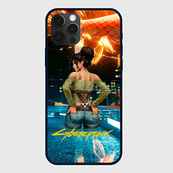 Чехол iPhone 12 Pro Panam сзади Cyberpunk2077