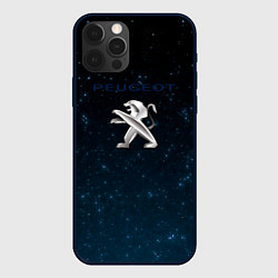 Чехол для iPhone 12 Pro Peugeot звезды, цвет: 3D-черный
