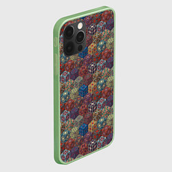 Чехол для iPhone 12 Pro Разноцветные Кубические Узоры, цвет: 3D-салатовый — фото 2