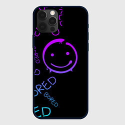 Чехол iPhone 12 Pro Neon Bored Half pattern