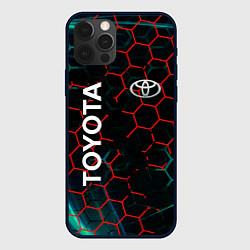 Чехол для iPhone 12 Pro Toyota соты, цвет: 3D-черный
