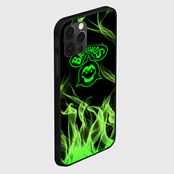 Чехол для iPhone 12 Pro Battletoads боевые жабы огонь, цвет: 3D-черный — фото 2