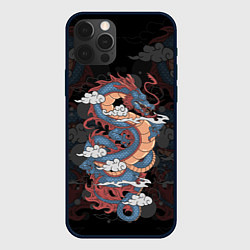 Чехол для iPhone 12 Pro ЯПОНСКИЙ ДРАКОН ЯПОНСКИЙ ЗМЕЙ, цвет: 3D-черный