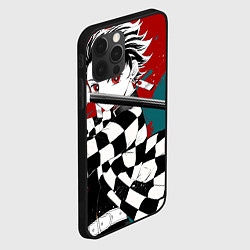 Чехол для iPhone 12 Pro Клинок, рассекающий демонов Танджиро, цвет: 3D-черный — фото 2