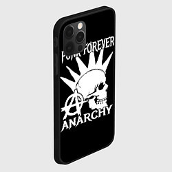Чехол для iPhone 12 Pro PUNK FOREVER ANARCHY, цвет: 3D-черный — фото 2