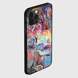 Чехол для iPhone 12 Pro Cyber skull Vanguard pattern, цвет: 3D-черный — фото 2