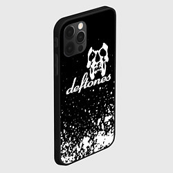 Чехол для iPhone 12 Pro Deftones - череп, цвет: 3D-черный — фото 2