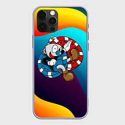 Чехол для iPhone 12 Pro Cuphead Чашечки, цвет: 3D-светло-сиреневый