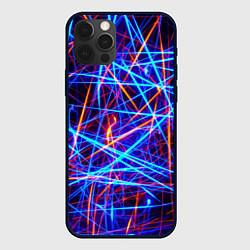 Чехол для iPhone 12 Pro Neon pattern Fashion 2055, цвет: 3D-черный