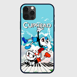 Чехол для iPhone 12 Pro Cuphead 2 чашечки, цвет: 3D-черный
