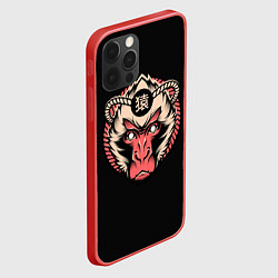 Чехол для iPhone 12 Pro Символ обезьяны, цвет: 3D-красный — фото 2