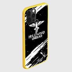 Чехол для iPhone 12 Pro Hollywood undead logo, цвет: 3D-желтый — фото 2