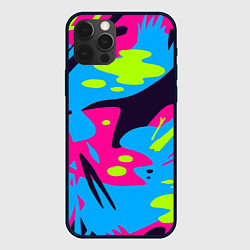 Чехол для iPhone 12 Pro Color abstract pattern Summer, цвет: 3D-черный