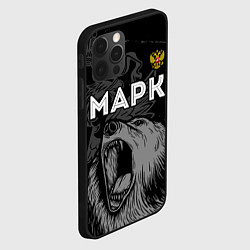 Чехол для iPhone 12 Pro Марк Россия Медведь, цвет: 3D-черный — фото 2