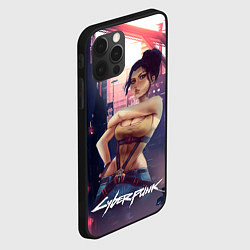 Чехол для iPhone 12 Pro Панам рисунок Cyberpunk2077, цвет: 3D-черный — фото 2