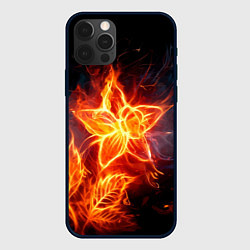 Чехол iPhone 12 Pro Flower Neon Fashion 2035 Flame