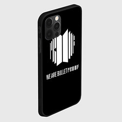 Чехол для iPhone 12 Pro BTS WE ARE BULLETPROOF БТС - мы пуленепробиваемые, цвет: 3D-черный — фото 2