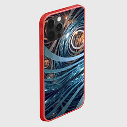 Чехол для iPhone 12 Pro Абстрактный геометрический паттерн, цвет: 3D-красный — фото 2