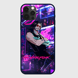 Чехол для iPhone 12 Pro Johnny cyberpunk2077, цвет: 3D-черный